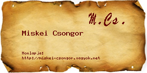 Miskei Csongor névjegykártya