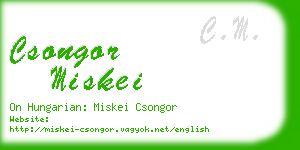 csongor miskei business card